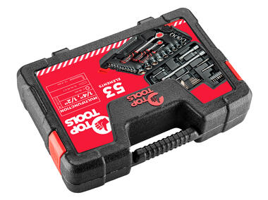Zdjęcie: Zestaw kluczy nasadowych 1/4", 1/2", 53 sztuki TOP TOOLS