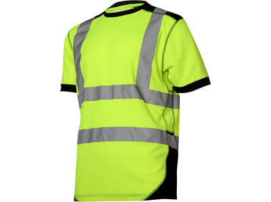 Koszulka T-Shirt ostrzegawcza, żółto-czarna, M, CE, LAHTI PRO