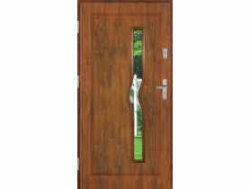 Drzwi zewnętrzne stalowo-drewniane Disting Mario 05 Dąb złoty 100 cm lewe KR CENTER