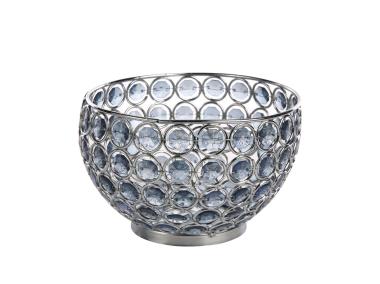 Zdjęcie: Świecznik z kryształkami okrągły Sky 15x15x11 cm ALTOMDESIGN