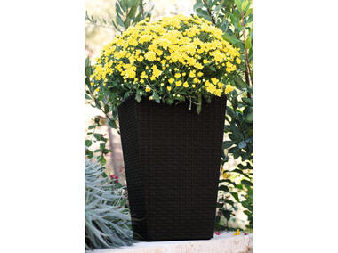 Zdjęcie: Doniczka kwadratowa rattan 38,5x38,5x57 cm CURVER