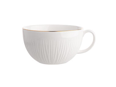 Zdjęcie: Filiżanka Jumbo Alessia Złota Linia 300 ml porcelana kremowa ALTOMDESIGN