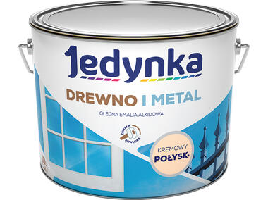 Zdjęcie: Emalia olejno-alkidowa drewno i metal kremowy 10 L połysk JEDYNKA