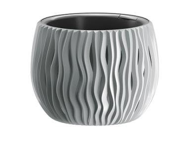 Zdjęcie: Doniczka Bowl Sandy szary kamienny 180x138 mm PROSPERPLAST