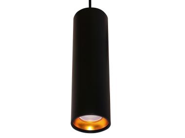 Zdjęcie: Lampa wisząca Lati czarny mat + złoty w środku IL MIO