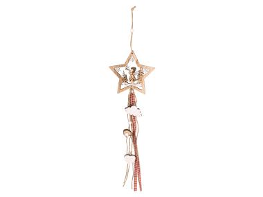 Zdjęcie: Zawieszka świąteczna Gwiazda z Aniołkiem 52 cm TIN TOURS