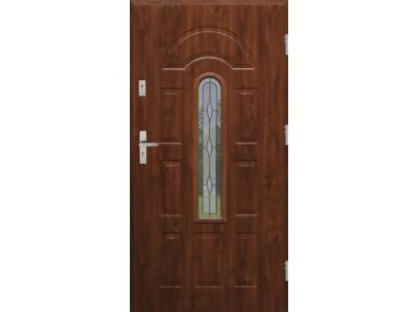 Drzwi zewnętrzne stalowo-drewniane Disting Fedora 03 Dąb złoty 90 cm prawe KR CENTER