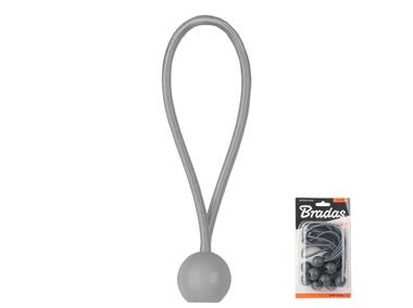 Zdjęcie: Zestaw gum z kulką Bungee Cord Ball 20 cm, 10 sztuk - szary BRADAS