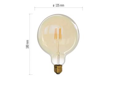 Zdjęcie: Żarówka LED Vintage G125, E27, 4 W (40 W), 470 lm, ciepła biel EMOS
