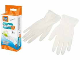Rękawice lateksowe 10 sztuk L białe SIMPLE SOLUTIONS