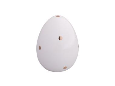 Zdjęcie: Figurka porcelanowa jajko ze złotymi kropkami 10x10x12,5 cm białe ALTOMDESIGN