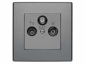 Gniazdo antenowe Milano R-TV-SAT końcowe GPA-LS.IN inox POLMARK