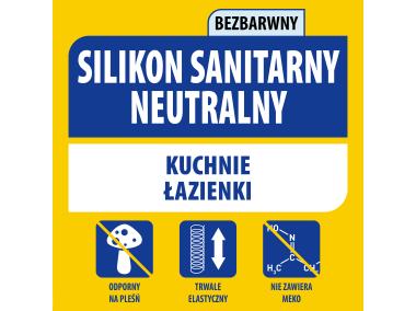 Zdjęcie: Silikon sanitarny neutralny 280 ml bezbarwny SOUDAL