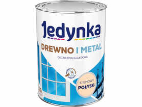 Emalia olejno-alkidowa drewno i metal kremowy 0,9 L połysk JEDYNKA