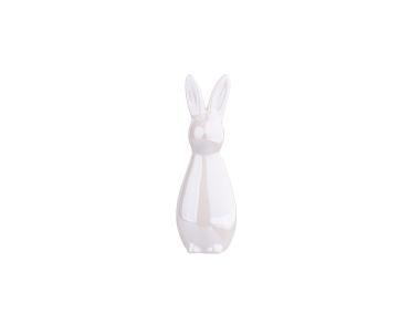 Zdjęcie: Figurka ceramiczna zając 4x4x12 cm perłowa ALTOMDESIGN