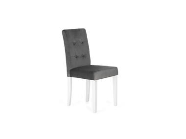 Krzesło tapicerowane Karo ciemnoszare białe nogi TS INTERIOR