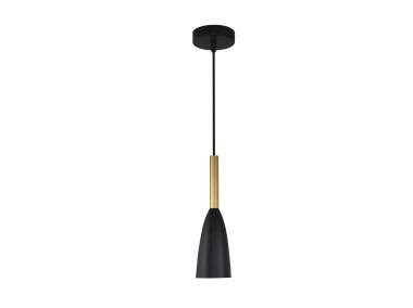 Zdjęcie: Lampa wisząca 1-punktowa Solin czarno-złota LIGHT PRESTIGE