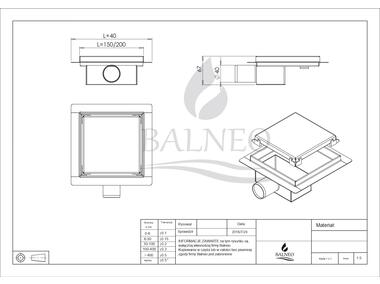 Zdjęcie: Odpływ liniowy kwadratowy SQ-Drain 15x15 cm BALNEO