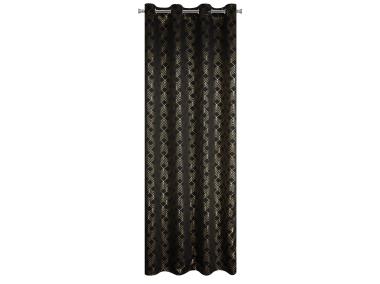 Zdjęcie: Zasłona gotowa D91 Poli 140 x 250 cm czarny EUROFIRANY