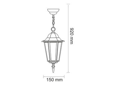 Zdjęcie: Lampa ogrodowa Liguria wiszaca czarna POLUX