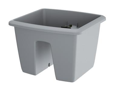 Zdjęcie: Doniczka Respana Railing szary kamienny 29 cm PROSPERPLAST