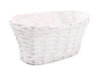 Zdjęcie: Osłonka wiklinowa z folią 27x16x12 cm biała TIN TOURS