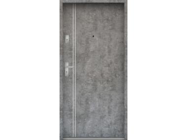 Drzwi wejściowe do mieszkań Bastion A-37 Beton srebrny 80 cm (NW) prawe ODO KR CENTER