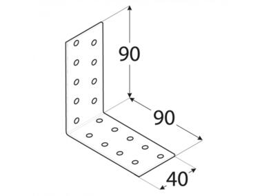 Zdjęcie: Kątownik montażowy 9x9x4 cm KM16 DMX