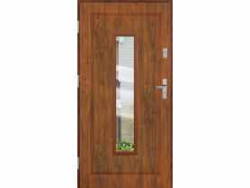 Drzwi zewnętrzne stalowo-drewniane Disting Mario 09 Dąb złoty 100 cm lewe KR CENTER