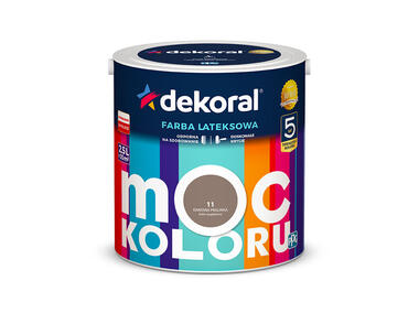 Zdjęcie: Farba lateksowa Moc Koloru kawowa pralinka 2,5 L DEKORAL