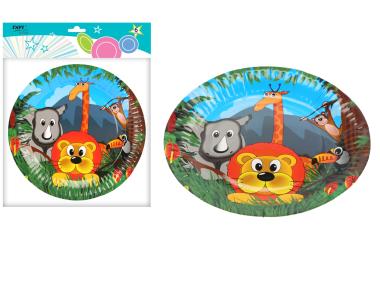 Zdjęcie: Talerz papierowy Go Safari 18 cm - 6 szt. RAVI