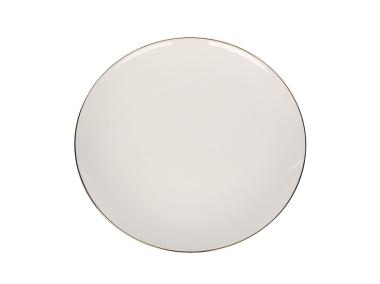 Zdjęcie: Talerz płytki Bella Złota Linia 26 cm porcelana kremowa ALTOMDESIGN