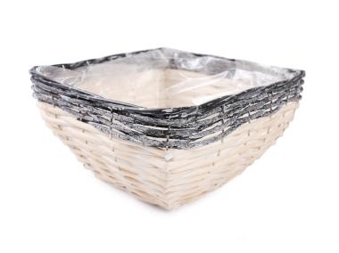 Zdjęcie: Osłonka wiklinowa na doniczkę 27x27x14 cm TIN TOURS