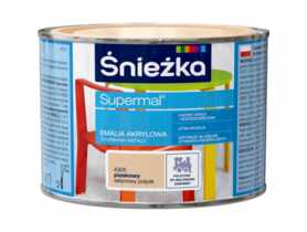 Farba emaliowo-akrylowa Supermal 0,4 L piaskowa ŚNIEŻKA