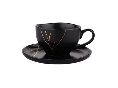 Zdjęcie: Filiżanka ze spodkiem Magnific 200 ml - 14,5 cm czarna ALTOMDESIGN