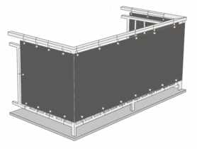 Mata Balkonowa 0,90x5,00 m grafitowa DECOMAT