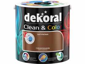 Farba satynowa Clean&Color 2,5 L czekofashion DEKORAL