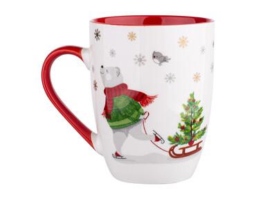 Zdjęcie: Kubek Baryłka 300 ml czerwony Christmas Bear ALTOMDESIGN
