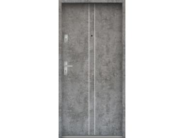 Zdjęcie: Drzwi wejściowe do mieszkań Bastion A-38 Beton srebrny 80 cm (NW) prawe ODP KR CENTER