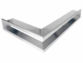Kratka kominkowa otwarta narożna lewa 80x40x6 cm inox PARKANEX