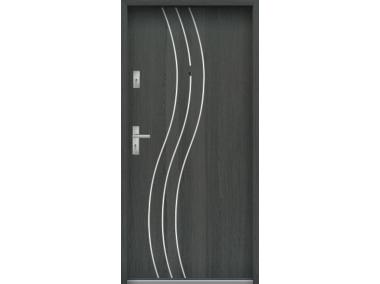Zdjęcie: Drzwi wejściowe do mieszkań Bastion R-60 Grafit 80 cm prawe ODP KR CENTER