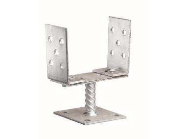 Zdjęcie: Wspornik słupa do przykręcania regulowany 0-160x200x4 mm KOELNER