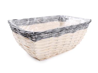 Zdjęcie: Koszyk do obsadzania kwiatami 31x23x13 cm prostokątny TIN TOURS