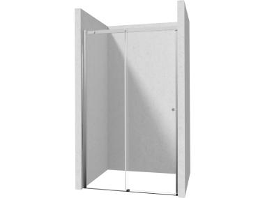 Zdjęcie: Drzwi przesuwne Kerria Plus chrom 150 cm z powłoką, szkło Totalwhite DEANTE