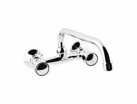 Bateria umywalkowo-zlewkozmywakowa Modena chrom, U 16 cm INVENA