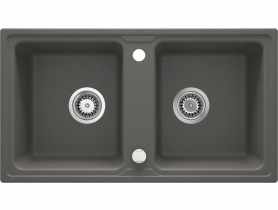 Zlewozmywak Zorba antracyt metalik granit 2K B/O 780x435x180,3,5", space saver DEANTE