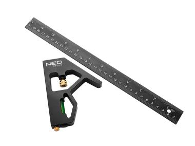 Zdjęcie: Kątownik wielofunkcyjny aluminiowy 30 cm NEO