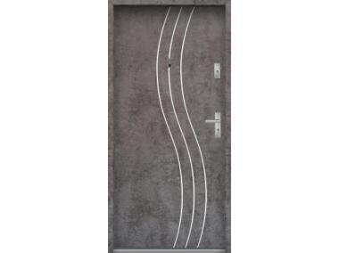 Zdjęcie: Drzwi wejściowe do mieszkań Bastion R-60 Beton ołówkowy 80 cm (NW) lewe ODO KR CENTER