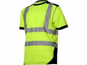 Koszulka T-Shirt ostrzegawcza, żółto-czarna, L, CE, LAHTI PRO