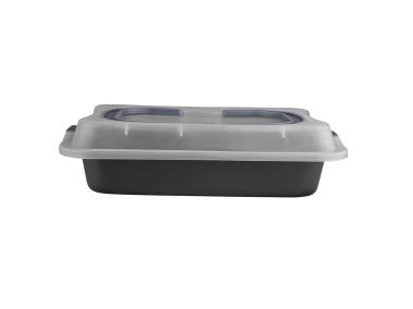 Zdjęcie: Forma prostokątna do ciasta 36,3x24,5x5,5 cm z plastikową pokrywą i uchwytem ALTOMDESIGN